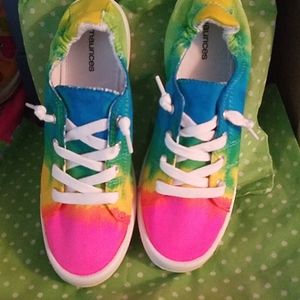 Custom tye dye color sneakers